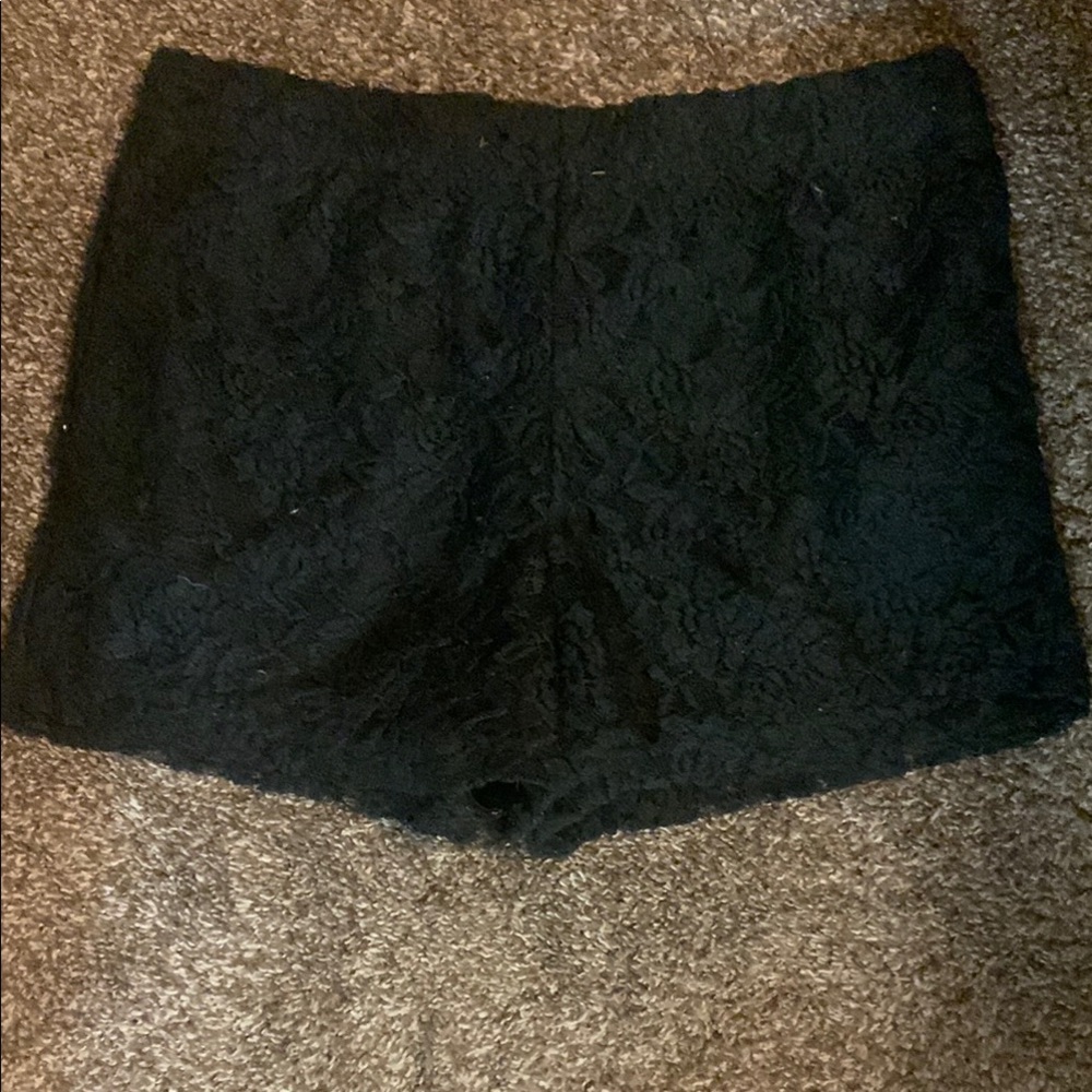 Black Lace Women Shorts